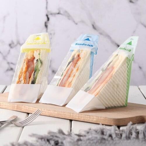 100pcs Baking Packing Bags Bread Toast Sandwiches Bag Baking Food Plastic Wrap Bread Packing