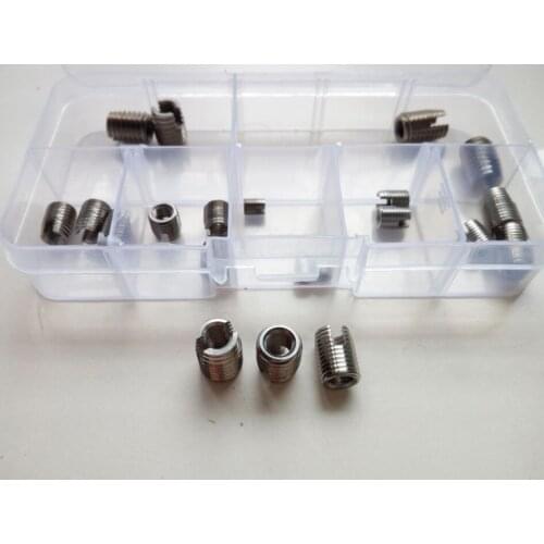 21pcs M8-M16 Stainless Steel Self-tapping Screws Threaded Braces Screw Thread Sleeve Assortment Set High Quality