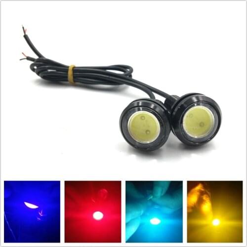 23mm Eagle Eye Led Lights Daytime Running DC12V 24V 9W Waterproof Cob Fog Tail lamp Reverse Lamp Black shell