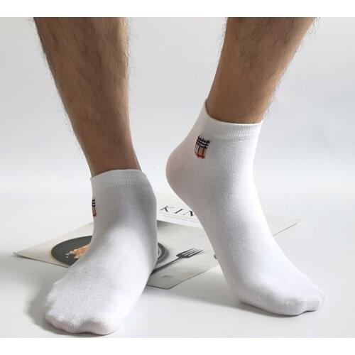 3 Pairs/Lot Spring/Autumn Men Cotton Ankle Socks Male Cool Sweat Deodorant Short Tube Invisible Calze Uomo Calcetines Hombre