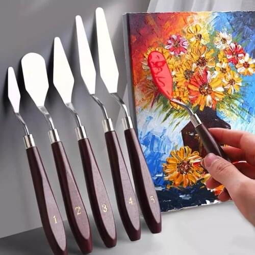 6@# Oil Painting Scraper Fashion Big Medium and Small of Acrylic Gouache Oil Paint Color Palette Utility Knife Art Supplies