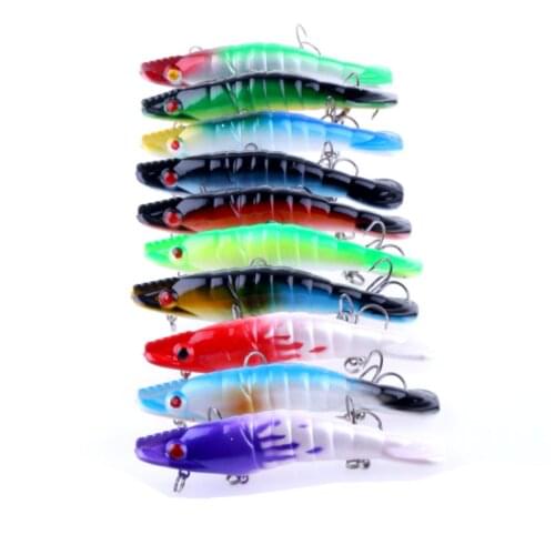 8cm/8g Artificial Beard Plastic Hard Bait Anti-corrosion Bass With Sharp Hook Sink Slowly Bionic Bait 3D Simulation Eyes Fishing