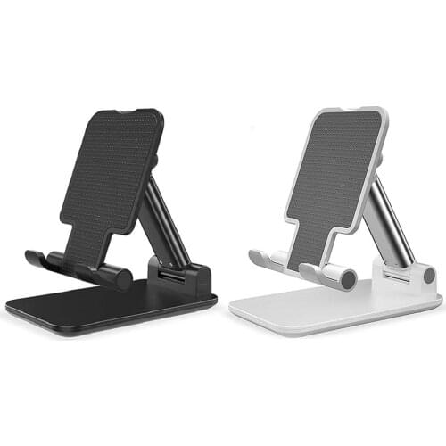 Aluminum Metal Phone Holder Desktop Universal Non-slip Mobile Phone Stand Desk Hold for iPhone IPad Samsung Tablet