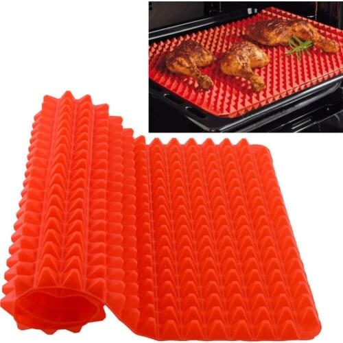 Red Pyramid Bakeware Pan Nonstick Silicone Baking Mats Pads Moulds Cooking Mat Oven Baking Tray Sheet Kitchen Tools