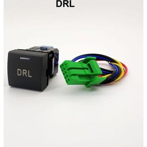 DRL Battery BSM Automatic Headlight Front Fog Light Rear Fog Light Switch Button Wire For Toyota Ralink 2019