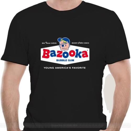 Bazooka Chewing Bubble Gum Joe Retro Candy T-Shirt Topps Round Neck Tee Shirt cotton tshirt men summer fashion t-shirt euro size