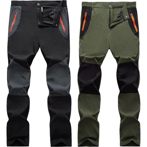 Hiking Pants Men Summer Quick dry Trousers High Stretch Waterproof Softshell Pants Outdoor Camping Trekking Cycling Trousers Men