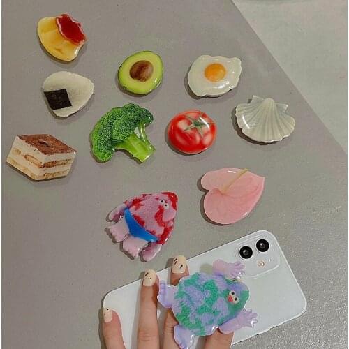 Dropping Glue Phone Ring Holder Bracket Cute Phone Grip Tok For IPhone Holder Accessories