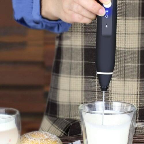 Electric Whisk For Milk Stir Bar Baking Cream Foamer Usb Milk Froth Tool Kitchen Automatic Blender Rechargeable Cooking G6U7