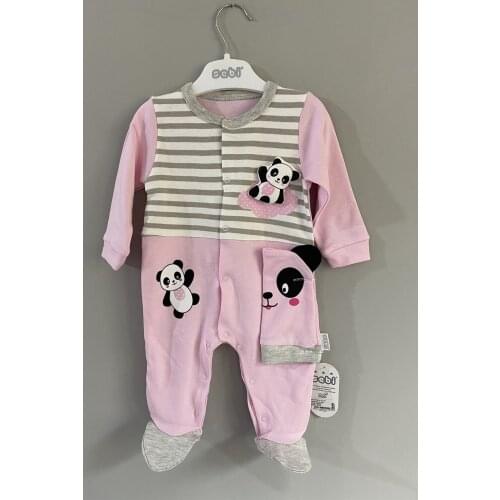 Jaju Baby, Pink Panda Jumpsuit 2-Piece