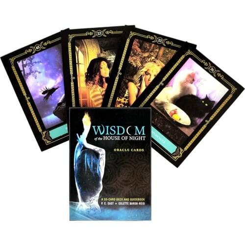 Tarot Cards Wisdom Of The House Of Night Oracle Card PDF Guidebook Deck Divination Entertainment Partys Board Game 50 Sheets/Box