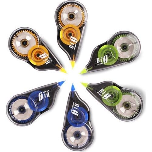 1PC Correction Tape Large capacity 12 m length Correction Tape Cost-effective 3 colors Use smoothly Stationary