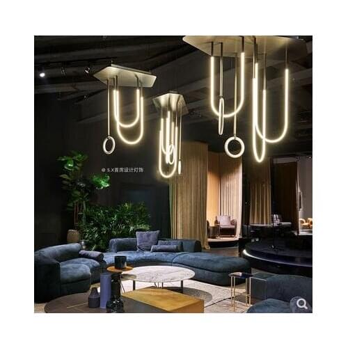 Creative chandelier Nordic post-modern bedroom living room model room modern clothing store coffee shop art chandelier