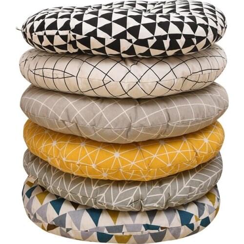 Round Europe classic Cushion office chair sofa cushion tatami circular decoration seat cushions cotton hemp thick futon cushion
