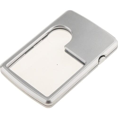 Square 3X 6X LED Magnifying Lens Loupe Magnifier Magnification Jewelers Tool