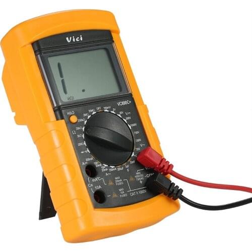 Multi-functional Digital Multimeter with Temperature Detector Voltage CurrentResistance Capacitance Diode LCD Display