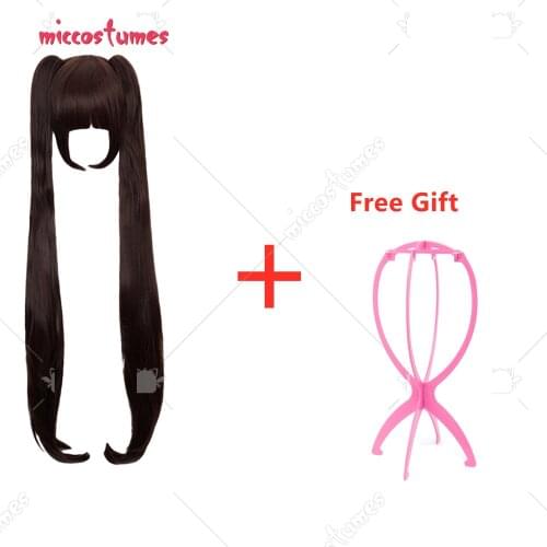 Nekopara Chocola Cosplay Double Tail Wig Women Long Straight Wig