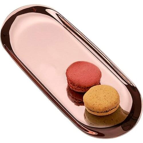 Stainless Steel Cosmetic Jewelry Organizer Trays,Oval Multi-Functional Storage Trays For Wax Tray Towel Tray Dish Plate Fruit