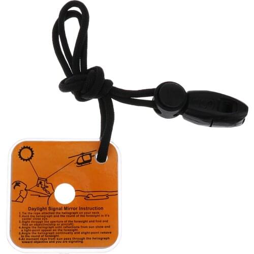 Essential Outdoor Survival Tool Reflective Signal Mirror with Whistle Boat Marine Rescue Reflector Emergency Safety Gear