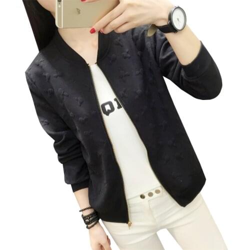 New Spring Autumn Students Baseball Coats Fashion Long Sleeve Bomber Jacket Women Short Coat Female Casual Thin Outwear AB444