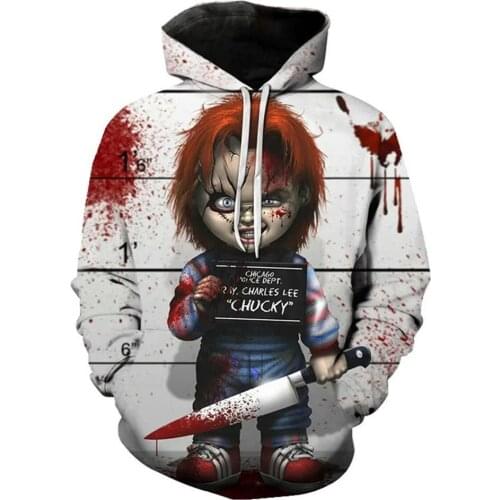 New Chucky Scarred Good Guy Doll 3D Print Sweatshirt cosplay hoodies fancy Halloween dress