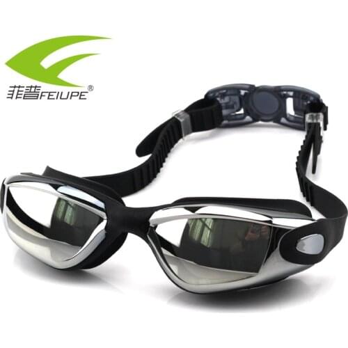 Adult Swimming Goggles Womens Swimwear Natacion Anti-fog HD Eyewear Men Electroplating Lens 100% Silica gel Glasses