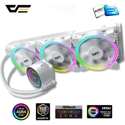 DarkFlash AIO CPU Liquid Cooler Water Cooling PC Cooler RGB PWM Fans CPU Cooler Heatsink For LGA 1200/115X/1366/2011/AM3 +/AM4