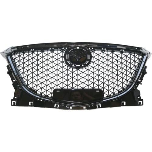For Mazda 3 Axela 2014 2015 2016 Front Upper Grille Honeycomb Grill Bumper Mesh Mask Trim Cover Car Styling Moulding ABS Plastic