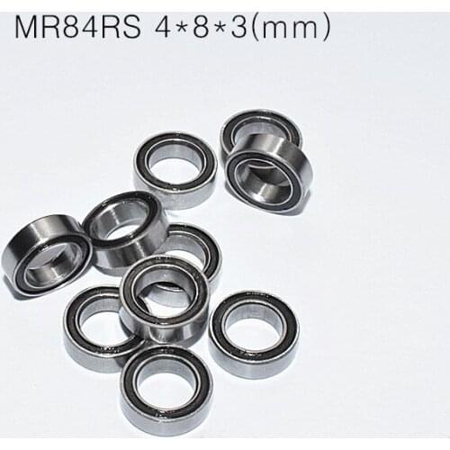 MR84RS 4*8*3(mm) 10pieces free shipping bearing ABEC-5 Rubber Sealed Miniature Mini Bearing MR84 MR84RS chrome steel bearing