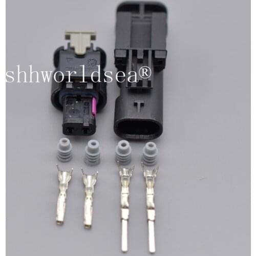 Shhworldsea 2 Pin car impact sensor connector waterproof auto plugs 4F0 973 702 4F0973702 0-2112986-11-1718643-1 for VW for Audi
