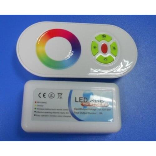 RF433MHZ(2.4GHz) RF touch RGB controller;DC12-24V input,6A*3channel output
