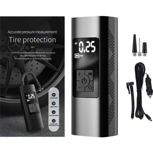 Auto Car Tire Pump Tyre Inflator Handheld with Digital Display for Car Balls