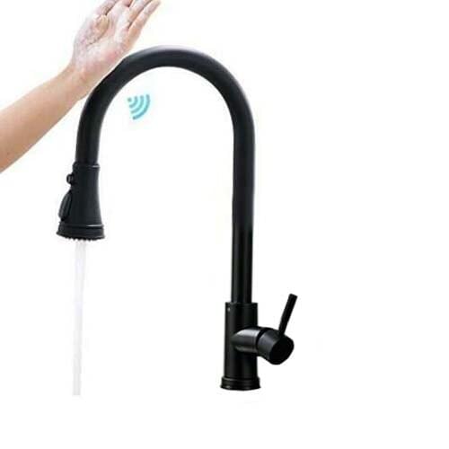 Touch Kitchen Sink Faucet Pull Out Black Sensor Kitchen Faucet Stainless Steel Hot and Cold Water Mixer Faucets