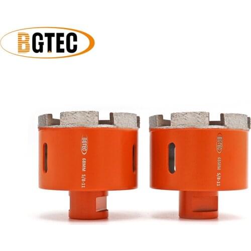 BGTEC 2pcs Diameter 68mm Diamond Welded Drilling Core Bits (Wet) 5/8-11 thread for drilling granite and marbel hole saw