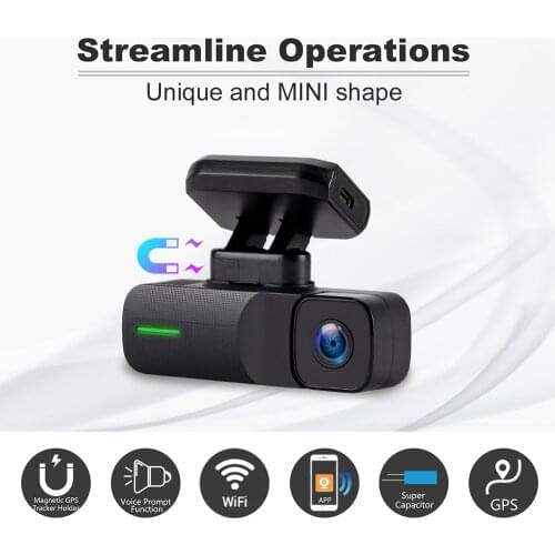 Dash Cam Mola N3 1600P HD GPS Vehicle Drive Auto Video DVR Smart Connect Android Wifi Car Camera Recorder 24H Parking