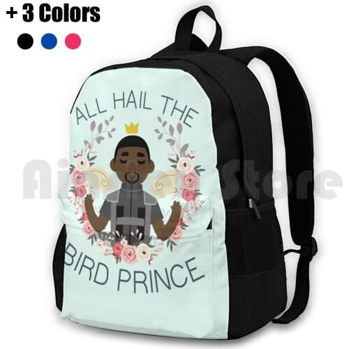 Sam : Bird Prince Outdoor Hiking Backpack Waterproof Camping Travel Falcon Sam Bird Prince Floral Superhero