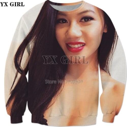 YX GIRL Drop shipping 2018 New Fashion Crewneck Sweatshirt beauty Glamour Selfie 3d Print Mens Womens Casual Pullover