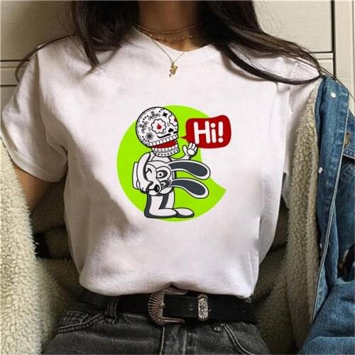 Female T-shirt Cute Skulls Printing Short Sleeve Tshirt Fashion Summer Ladies Graphic Clothing Female T Shirt Tee tops