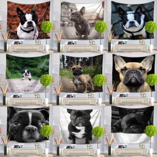 Elephant Painting Animal Pug Dog Wall Hanging Tapestry Living Room Home Decoration Wall Hanging Decor for Living Room Bedroom