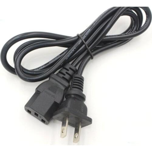 100pcs US JP Power Extension Lead Cable 2 Pin Prong Japan IEC C13 Power Supply Cord 1.2m 4ft For AC Adapters Router