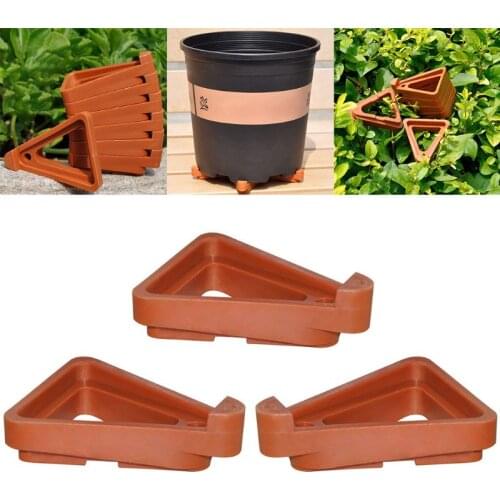 12Pcs Garden Plant Flower Pot Feet Stand Invisible Risers Toes Lifters Triangle