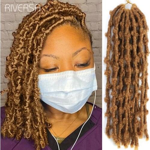 1B 27 30 613 Red Butterfly Locs Crochet Braids Hair Short 12inch Pre-Looped Bob Distressed Braiding Hair Soft locs Crochet Braid