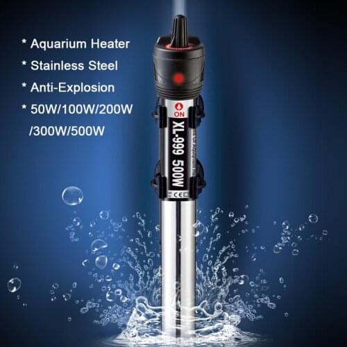 220V Aquarium Temperature Controller Stainless Steel Submersible Adjustable Water Heater Fish Tank Heating Rods for Aquarium
