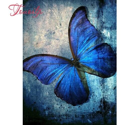 New Rhinestones Diy Diamond Mosaic blue butterfly Diamond Painting Cross Stitch Kits Full square&round Drill Diamond Embroidery
