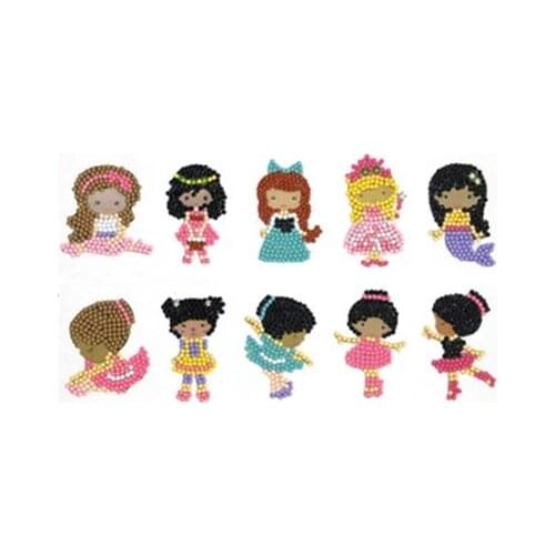 Disney 5D DIY Diamond Painting Stickers Kits for Kids Princess Theme Stick with paintings by Number Kit Childrens DIY Art Craft