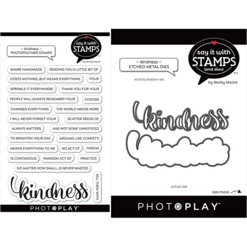 CH 2021New Arrival KINDNESS Metal Cutting Dies and stamp For Scrapbooking Practice Hands-on DIY Album Decor Card Craft