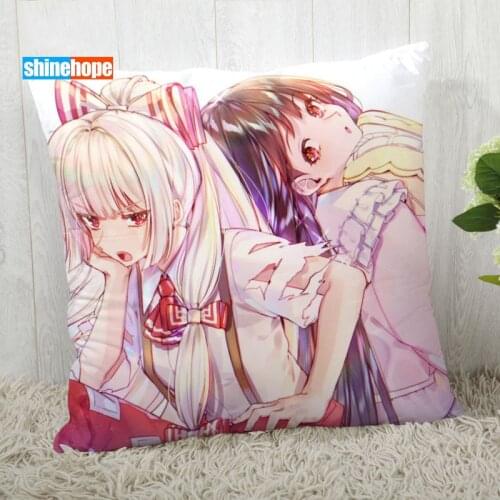 Fujiwara no Mokou Pillow Cover Customize Anime Pillowcase Modern Home Decorative Pillow Case For Living Room 45X45cm,40X40cm