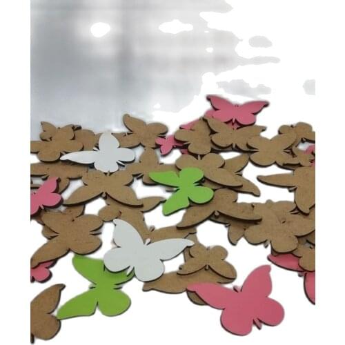 Wooden Laser Cut Mini Butterfly Kids Room Wall Decoration DIY Customizable Color Hobby Material