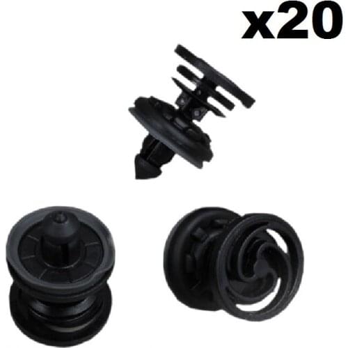 FOR FORFORD FOCUS / FORVW T5 MULTIVAN CADDY DOOR TRIM PANEL CLIPS X20 BLACK NEW REPAIR SET