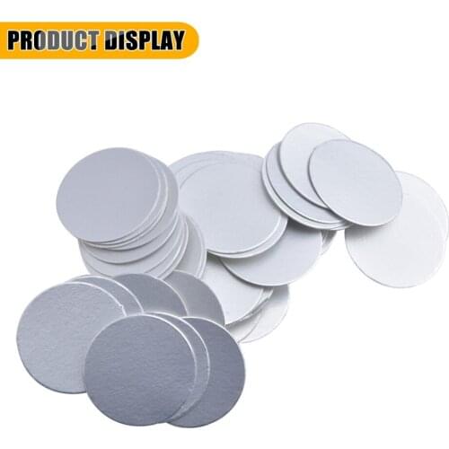 For induction sealing 90mm plactic laminated aluminum foil lid liners 10000pcs sealers